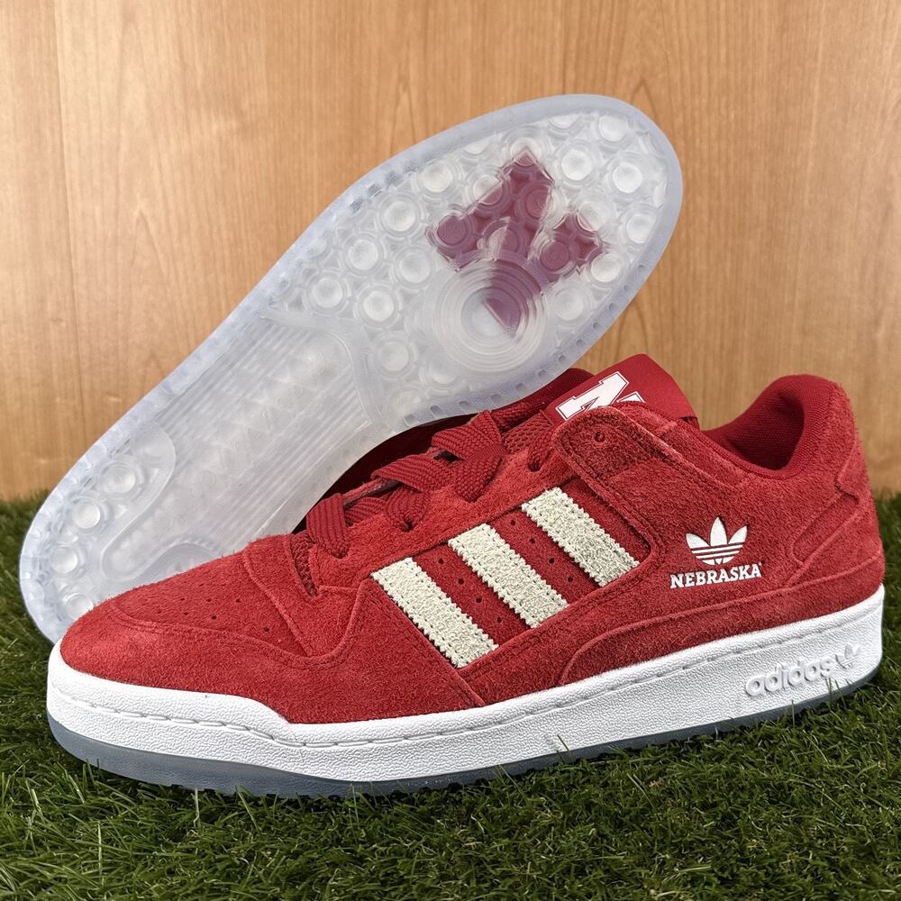 adidas Forum Low CL Nebraska Cornhuskers Red HQ7487 Men's Size 14